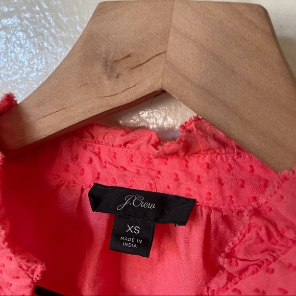 J Crew | Ruffle Trim V Neck Popover Top - Picture 3 of 7